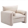 Oris 38.6" Wide Chenille Oversized Armchair Accent Chair Single Sofa Lounge Chair With Solid Wood Legs And Arm Pads-Maison Boucle - 3 of 4