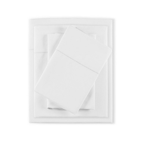 Queen 500 Thread Count Cotton Deep Pocket Sheet Set White - Madison ...