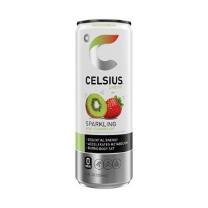 CELSIUS Sparkling Kiwi Strawberry Functional Energy Drink - 12 fl oz Can - 1 of 4