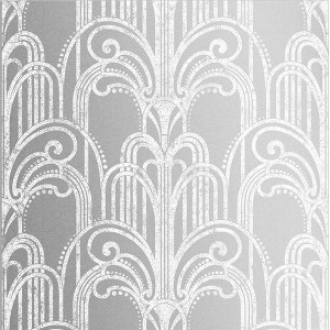 Art Deco Silver Geometric Paste the Wall Wallpaper - 1 of 4