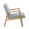 Mid Century Armchair with Wood Frames Linen Accent Chair Upholstered -Morden Fort - 4 of 4