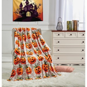 Super Spooky and Comfy Microplush Halloween Throws (50" x 60") - 1 of 4