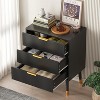 Garvee 3-Drawer Metal Dresser with Polished Finish, Space-Saving Modern Organizer for Bedroom, Living Room, Hallway – 28.5" x 23.6" x 15.4" - 4 of 4