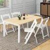 Tangkula Set of 12 Dining Chairs w/ Rubber Wood Legs & Padded Seat for Home Office Events White - 2 of 4