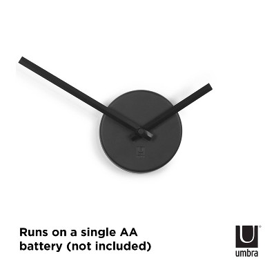 Black Metal Blink Wall Clock with Customizable Size