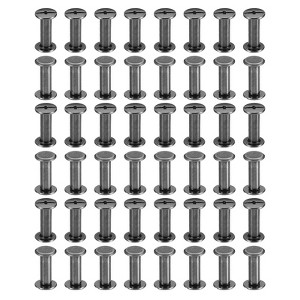 Unique Bargains Steel Leather Belt Scrapbook Binding Kits M5 Chicago Screws 100 Sets - 1 of 4