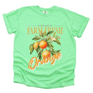 Simply Sage Market Farm Fresh Orange Watercolor Garment Dyed Tee - 1 of 4