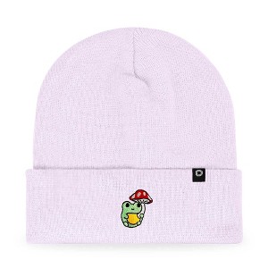 Dalix Mushroom Frog Embroidered Beanie Hat Cotton Cute Winter Fall Cap Womens - 1 of 4