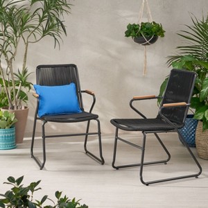 Set of 2 Modern Moonstone Chair for outside living room-Christopher Knight Home - 1 of 4