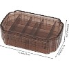 HTUTWOO 3-Layer Jewelry Organizer Box for Earrings, Rings, Necklaces, Bracelets, Clear Plastic Bead Storage Containers for Crafts (Coffee) - 3 of 4