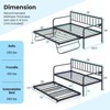 Infans Twin Daybed Adjustable Sofa Bed Frame with Charging Station & LED Lights - 2 of 4