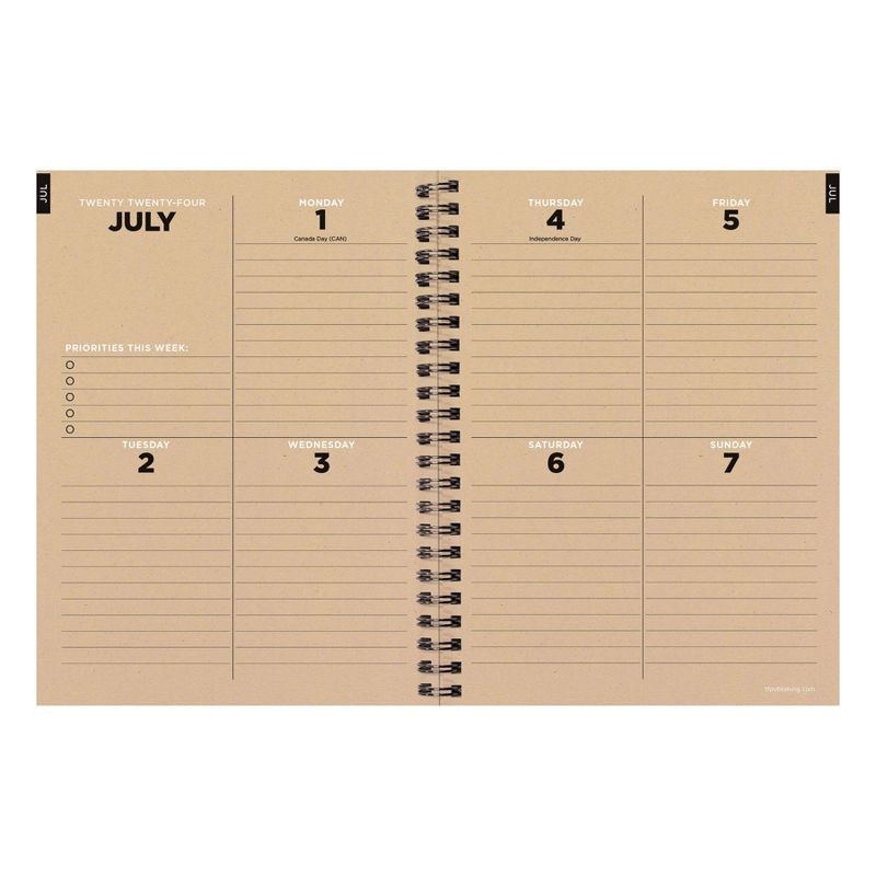 TF Publishing July 2024-June 2025 Weekly/Monthly Planner 8&#34;x6.5&#34; Ombre Woods, 3 of 8