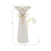 Sagebrook Home Ceramic Cat Sculpture - Contemporary Cat Wearing Glasses Figurine - Kitten Table Decor for Home or Office - 2 of 4