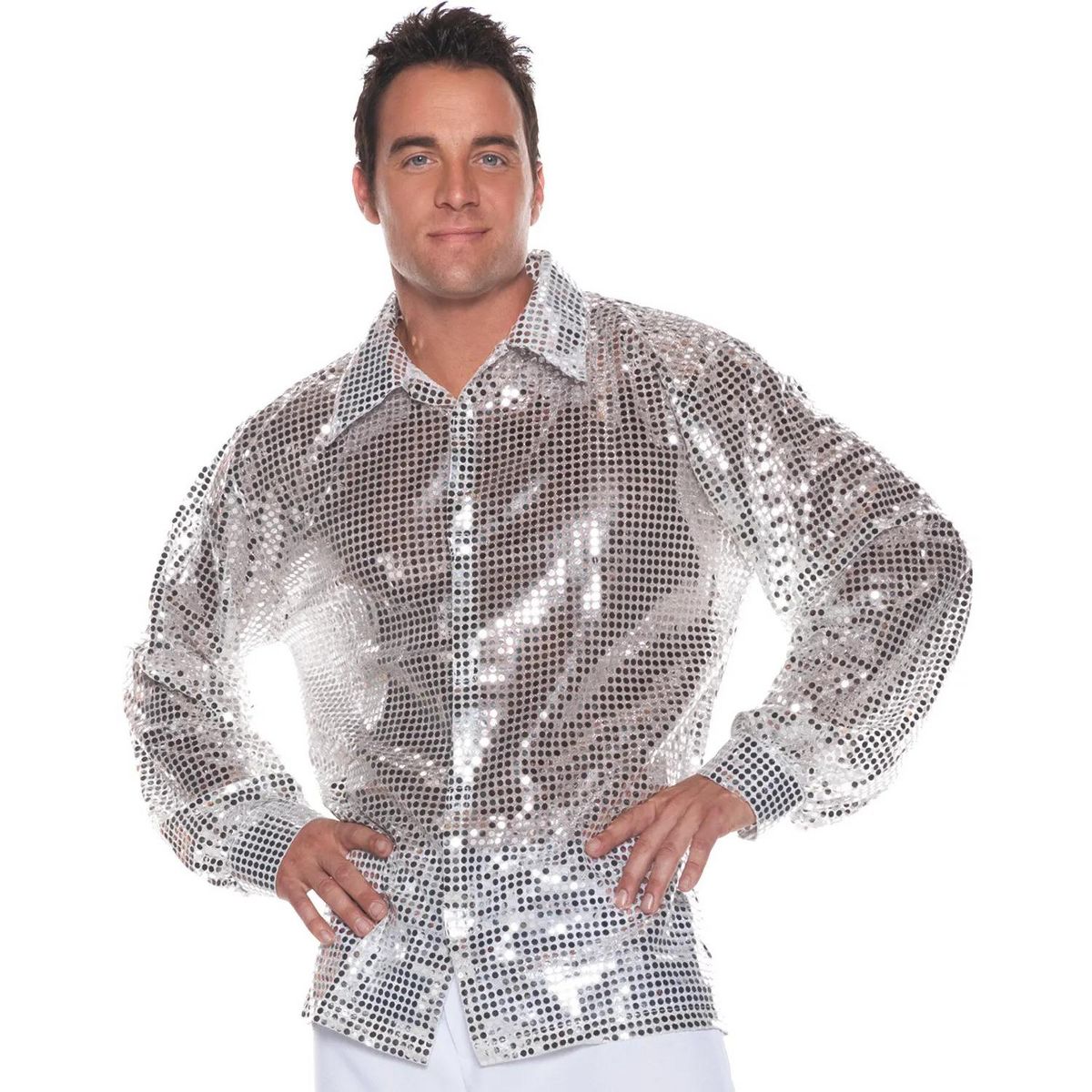Underwraps Mens 70's Sequin Shirt