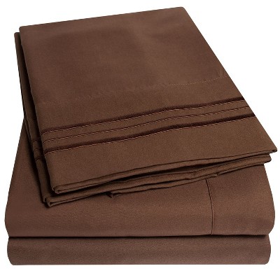 Brown Queen Ultra Soft Microfiber 4-Piece Sheet Set