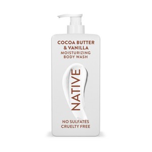 Native Moisturizing Body Wash for Women & Men - 24hr Hydration - Cocoa Butter & Vanilla - Sulfate Free - Paraben Free - 18 fl oz - 1 of 4