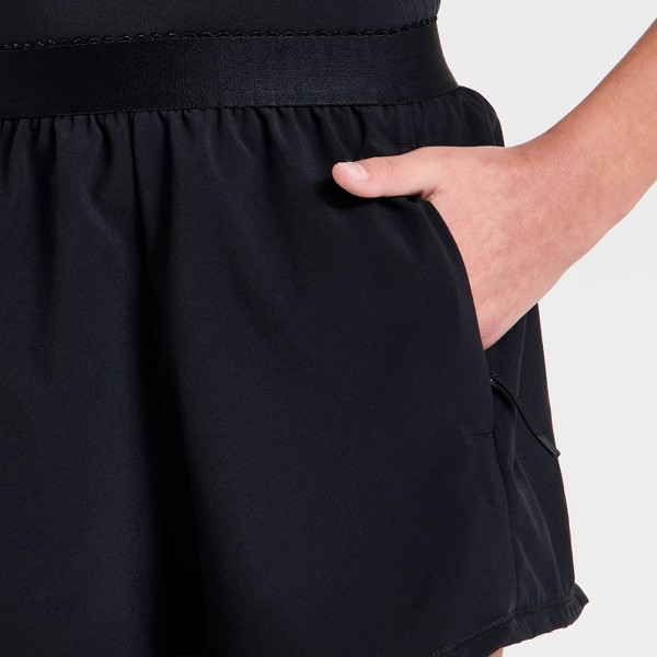 Shorts activos 2 en 1 con borde de concha para niña - All In Motion™ 3