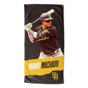 30"x60" MLB San Diego Padres 23 Manny Machado Player Printed Beach Towel - 1 of 3