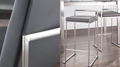 Cosmo Blue Fabric and Natural Wood Mid-Century Arm Chair