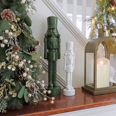 10" Yellow Resin Nutcracker Stocking Holder