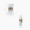 LNC Tadonipkeseismo 2-Lights 8" Luxury and Glam Crystal Tube Wall  Lights, Gold - 3 of 4