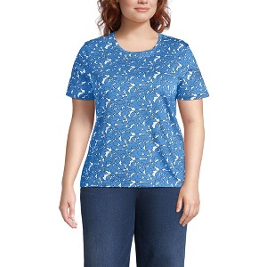 Lands' End Women's Relaxed Supima Cotton T-Shirt - 1 of 3