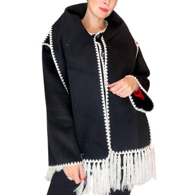 Women's Coat with Scarf Collar - BEULAHSTYLE