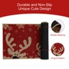 Christmas Kitchen Rug Mat Set, Non Slip Decorative Merry Christmas Floor Mat Winter Decor Low-Profile,17"x29"+17"x47", Red - 2 of 4