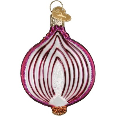 Old World Christmas Glass Blown Ornament for Christmas Tree, Red Onion