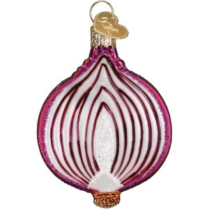 Old World Christmas Glass Blown Ornament for Christmas Tree, Red Onion - 1 of 4