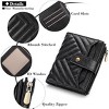 BEAFUP Small Wallet for Women,with 9 Credit Card Slots and 3 Clear Windows & 1 Zipper Pocket Leather Bifold Compact RFID Blocking Wallet - 4 of 4
