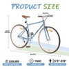INFURNIC Bicycles Single Speed Retro 700C Road Bike with Steel Frame and Double Caliper Brakes for City Riding, Blue-gray, 64.97"*24.41"*38.52" - 4 of 4