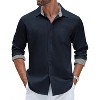 COOFANDY Men's Button Down Long Sleeve Casual Beach Shirts with Pocket - 2 of 2