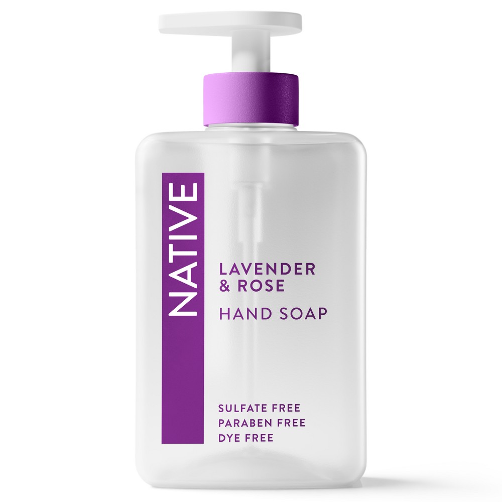 Native Liquid Hand Soap - Lavender & Rose Scent - 13 fl oz