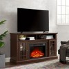 ORRD 58" TV Stand with 23" Fireplace Insert, Modern Entertainment Console, Espresso - 2 of 4