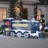 Gemmy Christmas Airblown Inflatable Polar Express Train Colossal WB, 4 ft Tall, Blue - 2 of 2