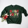Simply Sage Market Women's Graphic Sweatshirt Holly Jolly Vibes Distressed - 3 of 4