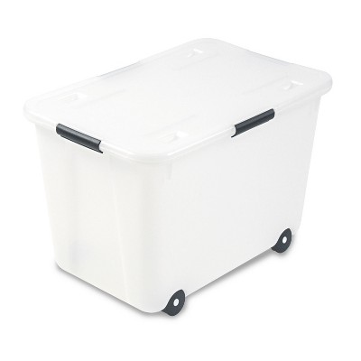 Knowledge Tree  Advantus Corp. Advantus 15-gallon Rolling Storage Tub -  External Dimensions: 23.8 Width x 15.8 Depth x 15.8 Height - 15 gal -  Stackable - Plastic - Clear - For Document - 1 Each