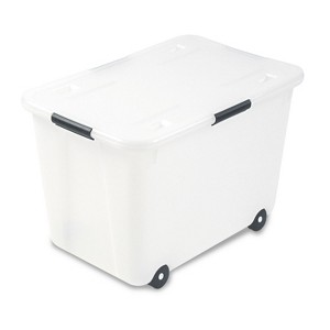 Advantus Rolling Storage Box Letter/Legal 15-Gallon Size Clear 34009 - 1 of 4