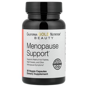 California Gold Nutrition Beauty, Menopause Support with Angelica gigas, Cynanchum wilfordii, Phlomis umbrosa and L-Leucine, 30 Veggie Capsules - 1 of 4