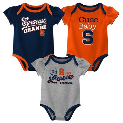 NCAA Syracuse Orange Infant Girls' 3pk Bodysuit