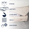 happimess Chett Minimalist Hand-Woven Hyacinth/Wood Underbed Storage Bin with Wheels and Handles - 4 of 4