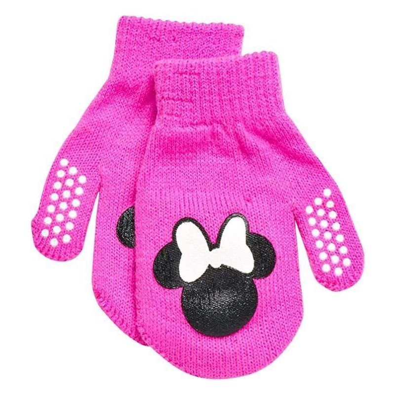 Disney Minnie Mouse Girls 4 Pack Gloves or Mittens Set, Ages 2-7, 3 of 6