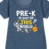 - Dr. Seuss - Pre-K Out Of This World Cat in the Hat Graphic Short Sleeve Fleece Dress - 2 of 4