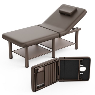 Dolonm 75" Wide -Beauty Salon Beauty Bed Modern Massage Bed,square leg iron frame structure - No adjustable backrest