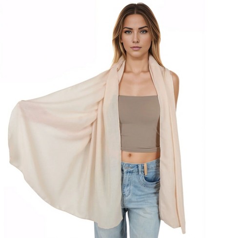 Anna kaci Womens Lightweight Chiffon Long Fashion Scarves Solid Color Fall Wrap Shawls Target
