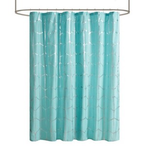 LunaLulinlk Printed Metallic Shower Curtain - 1 of 4