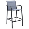 vidaXL Garden Bar Chair Set of 2 Grey Textilene, Steel Adjustable - 2 of 4