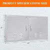 Stainless Steel Cabinet Door With Vent 42 Inches Width 21 Inches Height Double Door - 2 of 4