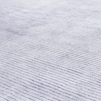 Gray 5' x 7' Flat Woven Reversible Synthetic Stripe Rug